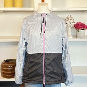 Columbia Women's Medium Gray and Black Lined Windbreaker Jacket